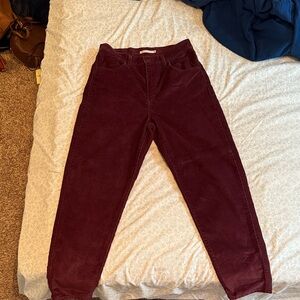 Levi's Dark Red Corduroy Trousers